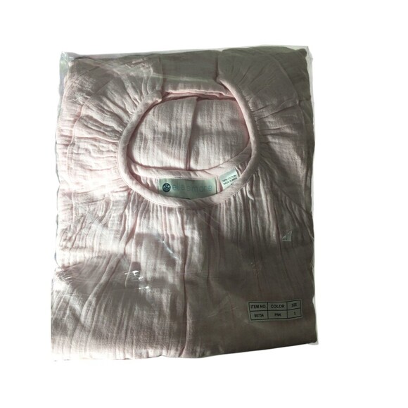 Ellas Simone Loungewear Set Womens Size Small Pink 100% Cotton Pajama Sleeveless - Picture 8 of 8